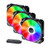corpuwn 120mm Case Fan 12V 3 Pack RGB Fans for PC Case with RGB Controller, High Airflow LED Fan for Gaming Computer CPU Cooling Fan Addressable, Static Pressure for Computer Case  and  Liquid Radiator