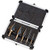 Zhushan 5pcs Step Drill Bit Set,High Speed Step Drill Bit, HSS Cobalt Multiple Hole 50 Sizes Titanium Step Drill Bit with Aluminum Case