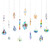 Crystal Suncatchers, RIFNY Hanging Crystals Ornament Sun Catcher with Chain, 9 Pack Glass Beads Ball Prisms Pendant Rainbow Maker for Window Home Office Garden Decoration