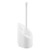 InterDesign Corner Toilet Bowl Brush and Holder - Bathroom Cleaning Storage, White