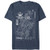 Star Wars Men's R2 Schematic Graphic T-Shirt, Navy Heather, 5XL