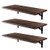 Kosiehouse Wall Shelves, Wall Mounted Rustic Wood Floating Shelf with Brackets, Storage Rack Display Ledge Set of 3 for Bedroom Bathroom Living Room Kitchen Office -Paulownia Wood-17 6" 0.6"-