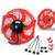 Red 10" Universal Slim Pull Push Racing Electric Radiator Engine Cooling Fan