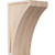 Ekena Millwork CORW03X03X06LWAL Wood Corbel 3"W x 3 1/2"D x 6"H Alder