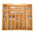 Bamboo Kitchen Drawer Organizer - Expandable Silverware Organizer/Utensil Holder and Cutlery Tray with Grooved Drawer Dividers for Flatware and Kitchen Utensils - Natural-