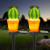 Solar Garden Decorative Lights Outdoor,2 Pack Cactus Stake Waterproof Landscape Lights, Solar Landscape Lighting Light for Lawn Patio Yard-Round-