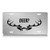 Press Fans - Deer Deer Hunters Hunting S.Steel Car SUV Truck License Plate Decorative Tag Chrome-D-n40