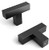 HEMBO 10 Pack Black SquareT Bar Single Hole Knobs Cabinet Pull Drawer Handle Stainless Steel Modern Hardware for Kitchen and Bathroom Cabinets Cupboard -2in Overall Length- Kitchen Cabinet Knobs