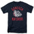 Gonzaga University Official Bulldogs Logo Unisex Adult T Shirt,Navy, 3X-Large