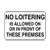 NO Loitering is Allowed ON OR in Front of These Premises Aluminum Metal Sign 10 in x 14 in