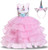 PROALLO Cute Flower Girls Unicorn Costume Pageant Princess Party Dress Pageant Kids Fancy Tutu Ball Gowns