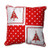 Pillow Perfect Christmas Trees Throw Pillow, 16.5" x 16.5", Red/White