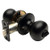 Designers Impressions Bedford Design Matte Black Privacy Door Knob -Bed  and  Bath-