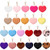 22 Pieces Pom Poms Keychains Fluffy Valentine's Day Heart Shape Pompoms Keyring Faux Rabbit Fur Pompoms Valentines Decoration for Girls Women Accessories Valentine's Day