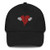 Ink Wave Print Kanye West Inspired Baseball Cap Embroidered 808s  and  Heartbreak Logo Black