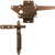 Wood Gate Latch w/Handle - Wood Fence Latch Gate Kit, Wood Fence Gate Latch Opens for Either Side of Gate - Bronze Colored Powder Coated Wood Gate Hardware