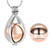 Cremation Jewelry Teardrop Urn Necklace for Ashes with Hollow Ball Memorial Locket Pendant Urn Jar Keepsake Jewelry for Women Men -Customize-