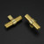 5 Pack - goldenwarm T Bar Cabinet Knobs Brushed Brass Knobs for Dresser Drawers - LST16GD Dresser Knobs Gold Kitchen Cabinet Hardware Gold Drawer Knobs