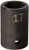SK Hand Tool 34067 1/2-Inch Drive Standard Impact Socket, 17mm