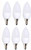 JKLcom LED Candelabra Bulbs 5W E12 Base LED Candle Light Bulbs E12 LED Chandelier Bulbs for Ceiling Fan Chandelier Kitchen,E12 Small Base,Daylight White 6000K,60W Incandescent Equivalent,Pack of 6