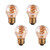 Lxcom Lighting G45 3W LED Vintage Edison Bulb Soft Flexibl LED Filament-4 Pack-- E26/E27 Base Candelabra Light Bulb Warm White 2200K 25W Equivalent LED Candle Bulb For Ceiling Fan Home Lighting,AC110V