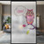 Owl Window Film Privacy Decorative Pink Purple White Decorative Privacy Window Film Anti-UV Static Window Cling 23.6 x 35.4 in