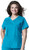 WonderWink Women's Size Mock Wrap Top, Turquoise Blue, 4 Extra Plus