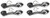 1967-81 Camaro and Firebird Window Crank Handle 4-Pc Set -Black Knobs