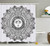Ambesonne Mandala Shower Curtain, Sun Ancient Figure Illustration Yantra Mandala Ethnic Floral Pattern Bohemian, Cloth Fabric Bathroom Decor Set with Hooks, 84 Inches Extra Long, White and Black