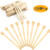 UPlama 200 PCS 5Wood Craft Sticks Wooden Fan Handles Ice Cream Sticks Craft Sticks Auction Paddle Sticks Natural Wood Popsicle Sticks