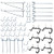 1/4 inch Pegboard Hooks Assortment Heavy Duty Peg board Drill Holder Accessories Power Tool Workbench Organizer