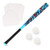 Ortiz34 Grand Slam Set- Graffiti Plastic Bat, 3 Balls, 4 Throw Down Bases- David Ortiz Backyard Baseball Set for Youth, Kids, Teenagers, Adults, Blue