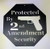 Metal Art Home Security Protected by the 2nd Amendment Metal Cut Wall Yard Security Sign