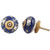 IndianShelf 2 Piece Handmade Blue Ceramic Building Pattern Dresser Knobs Drawer Cabinet Kitchen Wardrobe Door Pulls Handles