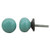 IndianShelf 2 Piece Handmade Green Ceramic Solid Dresser Knobs Drawer Cabinet Door Kitchen Wardrobe Pulls Handles