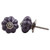 IndianShelf 2 Piece Handmade Purple Ceramic Melon Solid Drawer Knobs Dresser Cabinet Door Kitchen Cupboard Pulls Handles