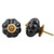 IndianShelf 2 Piece Handmade Black Ceramic Solid Dresser Knobs Drawer Cabinet Kitchen Wardrobe Door Pulls Handles