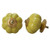 IndianShelf 2 Piece Handmade Yellow Ceramic Melon Solid Dresser Knobs Drawer Cabinet Kitchen Wardrobe Door Pulls Handles