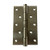 Door Hinges, Exterior Ball Bearing Gate Hinge Stainless Steel 5" X 3" inch NRP Heavy Duty 304 Gate Hardware with Square Corner -2 Pack -Silver-
