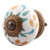 IndianShelf 2 Piece Handmade Multicolor Ceramic Leaf Etched Dresser Knobs Drawer Cabinet Door Kitchen Wardrobe Pulls Handles