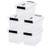 5-Pack Clear Storage Latch Box/Bins with Lid, 8 Litre Stackable Plastic Storage with Handle -8.5 Quart-
