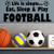 Eat Sleep Play Football Wall Sticker Decal Quote Kids Sports Vinyl Boys Bedroom Decor DIY Art Decals Mural Decoration