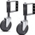 Ronlap Spring Loaded Gate Caster, Heavy Duty Ageing Resistance Rubber Gate Caster with Universal Mount Plate, 220 Lbs Capacity, 4 Inches, 2 Pack, Black