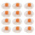 12 Pcs Funky Egg Splat Ball Squishy Toys Stress Relief Eggs Yolk Balls Squishies