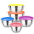 Mixing Bowls, Stainless Steel Mixing Bowls Set of 5 with Lids for Kitchen, Nesting Metal Bowls for Baking Cooking Serving Prepping Food Storage, Salad Bowls - Colorful Lids-