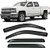 MGPRO 4pcs For 2014-2018 GMC Silverado Sierra 1500 Crew Cab 2015-2018 GMC Silverado Sierra 2500HD 3500HD Crew Cab Smoke Deflector Sun Rain Guard Vent Shade Window Visors