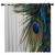 BedSweet Blackout Room Darkening Curtains, 52x24in Peacock Feathers Window Panel Drapes for Kitchen/Bedroom