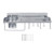 Wall Mounted Spice Rack, Stainless Steel Kitchen Wall Hanging Shelf Storage Floating Towel Rack Shelf Unit Holder Organizer with Hooks for Home Kitchen Bathroom