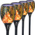 T-mark Solar Lights, 96 LED Flickering Flames Torch Lights Outdoor Waterproof Landscape Decoration Lighting Dusk to Dawn Auto On/Off Security Flame Lights for Yard Garden Pathway Driveway 4-Pack
