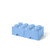 LEGO Brick Drawer, 8 Knobs, 2 Drawers, Stackable Storage Box, Light Royal Blue
